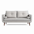 Canapé contemporain en tissu beige avec coussins amovibles 180 x 80 x 75cm