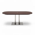 Table rectangulaire extensible en bois et métal marron 180 x 100 x 75cm