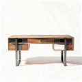Bureau en bois avec tiroirs et structure en métal dimensions 150 x 75 x 75cm
