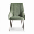 Chaise en velours vert avec structure en métal dimensions 45 x 55 x 85cm