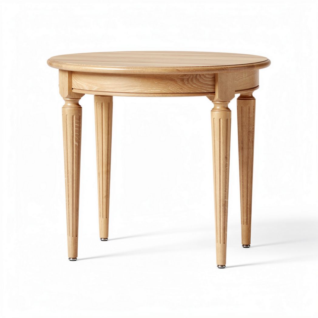 Table ronde blanche en bois 70 x 70 x 75 cm pour intérieur moderne